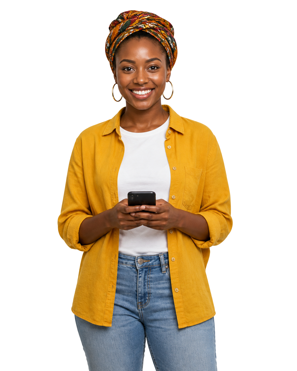 Oniise customer booking a verified professional on her phone